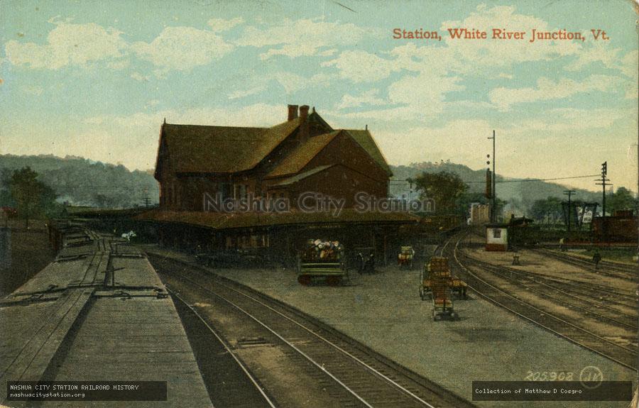 Postcard: Station, White River Junction, Vermont